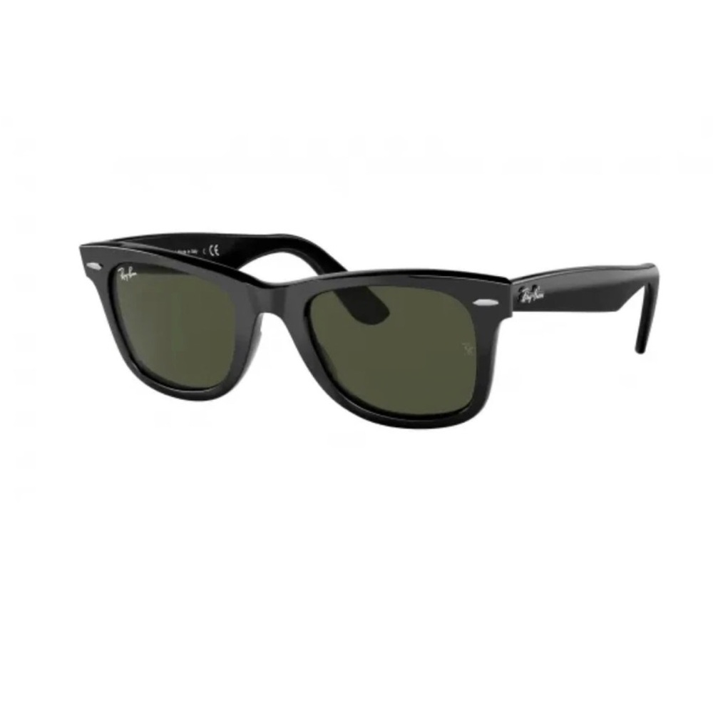 Ray-Ban Wayfarer Black Frame with Green G-15 Lenses 50-22 Ref.#6577